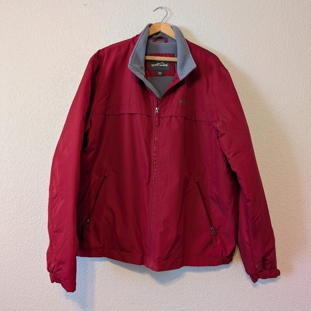 Eddie Bauer Red Jacket with Gray Accents